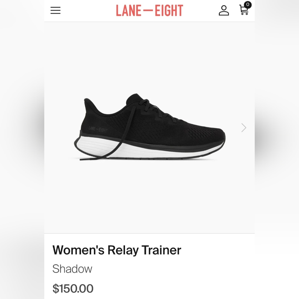 NIB Lane Eight Relay Trainer Women's US 9 Black - Picture 5 of 11